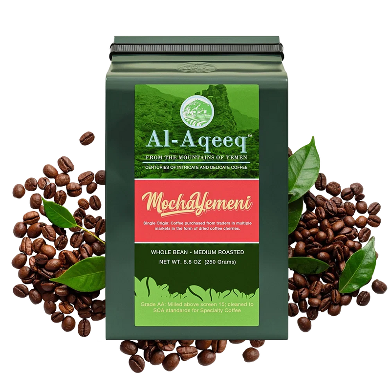 Al-Aqeeq Mocha Yemeni coffee bag