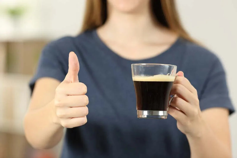 Tasting a cup of coffee