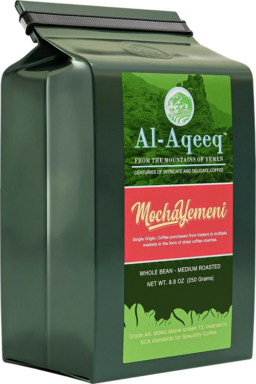 Al-Aqeeq Mocha Yemeni whole bean coffee, 250 g bag